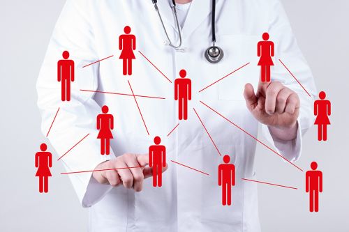 Arzt Netzwerk abstrakt